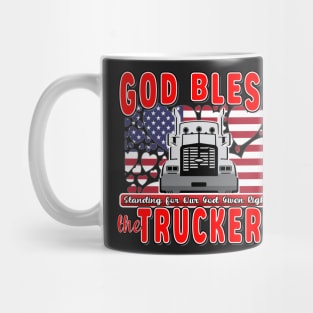 SUPPORT TRUCKERS - USA TRUCKERS FOR FREEDOM CONVOY USA FLAG - FREEDOM CONVOY 2022 Mug